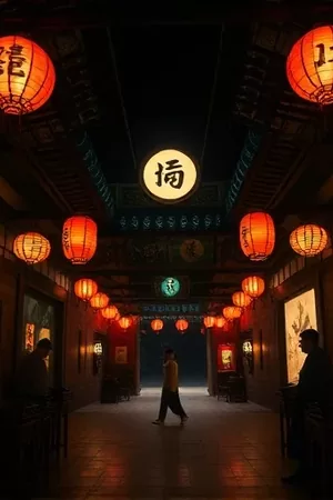 《玻璃温室》海报,温室玻璃上的水珠与逆光植物剪影