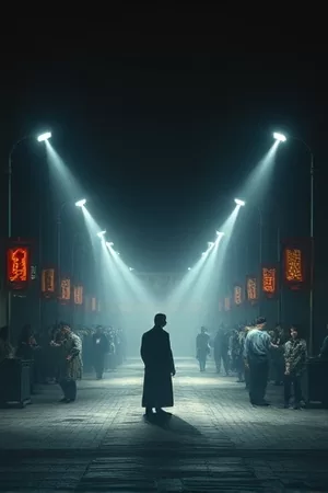 《北纬五十二度》海报，极夜天幕下的木屋与孤灯